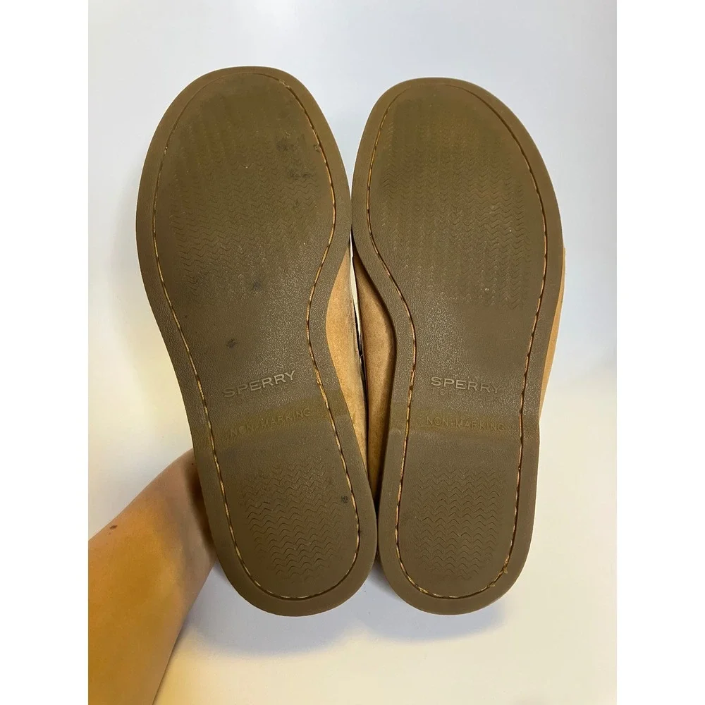 Sperry Boat Shoes Mens 9 M Tan Good Leather Top-Sider Loafers
